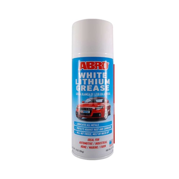 Abro - Grasa blanca Litio Aerosol - 284 g - 12 unidades