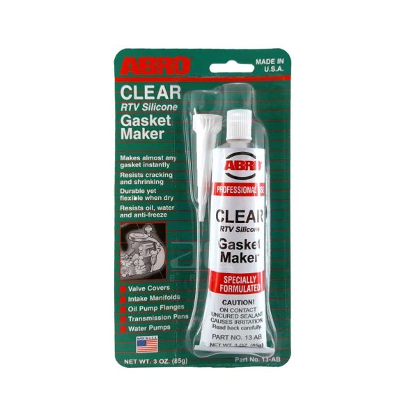 Abro - Silicona Transparente / Clear Gasket Maker - 85 g - 12 unidades